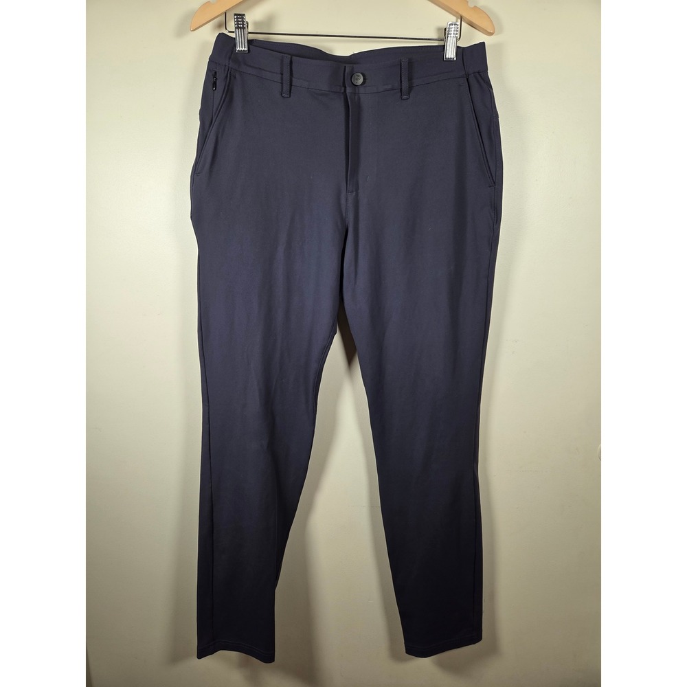 Public Rec Mens 31x32 Navy Performance Golf Travel Stretch Tapered Commuter Pant